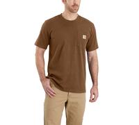 Carhartt K87 POCKET S/S T-SHIRT 103296 - Größe S - Farbe oiled walnut heather