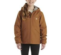 Carhartt Kid's CP9547 Isolierte Kapuzenjacke aus Segeltuch für Mädchen, Braun (Carhartt Brown), XX-Small