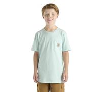 Carhartt Kinder CA6655 T-Shirt, kurzärmelig, mit Tasche, Unisex, Hell, blau, 10-12