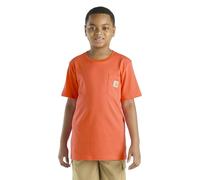 Carhartt Kinder CA6655 T-Shirt, kurzärmelig, mit Tasche, Unisex, Mittelorange, 8-10