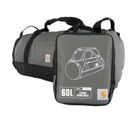 Carhartt Klassische runde Reisetasche mit Mehrzwecktasche, strapazierfähig, wasserabweisend, verstaubar, für Baustelle, Fitnessstudio und Reisen, Kies, 60L, 60 Liter