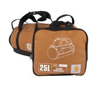 Carhartt Klassische runde Reisetasche mit Mehrzwecktasche, strapazierfähig, wasserabweisend, verstaubar, für Baustelle, Fitnessstudio und Reisen, Braun (Carhartt Brown), 25L, 25 Liter