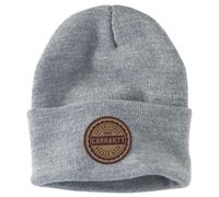 Carhartt KNIT RUGGED WEAR PATCH BEANIE 105614 - - Farbe heather grey