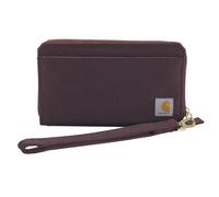 Carhartt Robuste Segeltuch-Geldbörsen für Frauen, erhältlich in Mehreren Stilen und Farben, Nylon-Ente, Flache Clutch (Deep Wine), Einheitsgröße