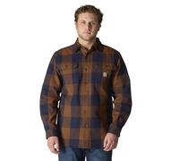 Carhartt Lässiger Schnitt Schweres Flanell Kariert Langarmhemd Herren Loose Fit Heavyweight Flannel Long-Sleeve Plaid Shirt (1 Set), Rote Ente, XL/wyoski