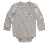 Carhartt Langärmeliger Body mit Taschen, Grau meliert, 12 Monate