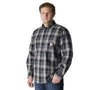 Carhartt Langärmeliges Chambray-Langarmhemd für Herren, lockere Passform, kariert, Schwarz, XX-Large