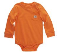 Carhartt Langarm-Bodysuit mit Tasche, Exotic Orange, 24 Monate