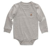 Carhartt Langarm-Bodysuit mit Tasche, Grau meliert, 24 Monate
