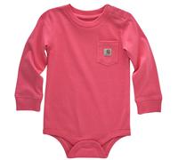 Carhartt Langarm-Bodysuit mit Tasche, Pink Lemonade, 6 Monate
