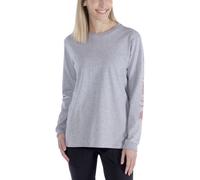 Carhartt® Langarmshirt mit Ärmel-Logo 103401 - Größe M - Farbe heather grey