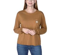 Carhartt Lightweight L/S Pocket T-Shirt 106121 - Größe S - Farbe carhartt brown