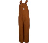 Carhartt Little Boys' Canvas Bib Overall, Carhartt Brown, 7