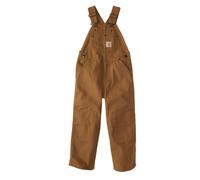 Carhartt Little Boys' Canvas Bib Overall, Carhartt Brown, 7