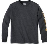 Carhartt Logo Langarmshirt, anthrazit, Größe XXL