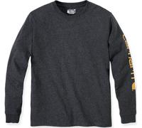 Carhartt Logo Langarmshirt, schwarz-grau, Größe M
