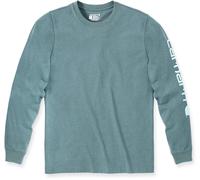 Carhartt Logo Langarmshirt, türkis, Größe XL für Männer