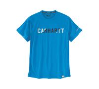 Carhartt Force Flex Block Logo T-Shirt, blau, Größe S