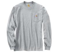 Carhartt K126 Langärmeliges Taschen-T-Shirt - Größe XL - Farbe heather grey