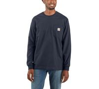 Carhartt Herren Loose Fit, schweres, langärmliges Pocket T-Shirt mit Tasche, Marineblau, S