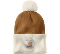 Carhartt Strickmütze Lookout Hat 103343 für Herren mit Bommel Braun Einheitsgröße
