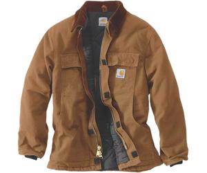 Carhartt Loose Fit Firm Duck Insulated Traditional 3 Warmest Mantel, hellbraun, Größe S