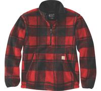 Carhartt Fleecepullover Loose Fit 106443 – Crabapple/Black Plaid, Gr. XL
