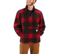 Carhartt Loose Fit Fleece Pullover 106443 - Größe XL - Farbe crabapple/black plaid