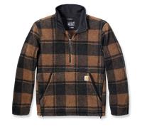 Carhartt - Loose Fit Fleece Pullover - Fleecepullover, Gr. S, braun (CarharttBrown/BlackPlaid)