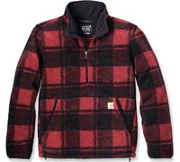 Carhartt Loose Fit Fleece Pullover 106443 Crabapple/Black Plaid-S