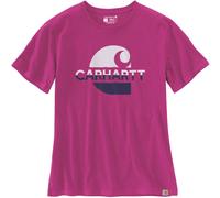 Carhartt Loose Fit Heavyweight Faded C Graphic Damen T-Shirt, pink, Größe L