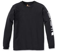 Carhartt Loose Fit Heavyweight Long-sleeve Logo Sleeve Graphic T-shirt black (001) XS REG