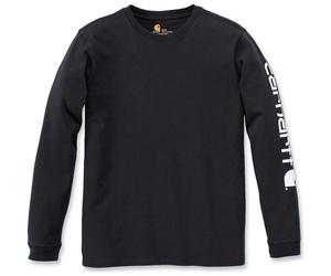Carhartt Loose Fit Heavyweight Long-sleeve Logo Sleeve Graphic T-shirt black (001) XS REG