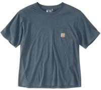 Carhartt Loose Fit Lightweight Short Sleeve Crewneck Ladies T-Shirt, eisen/blau, Größe XS