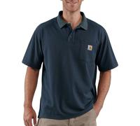 Carhartt, Herren, Weites, mittelschweres, kurzärmliges Polohemd mit Tasche, Marineblau, S
