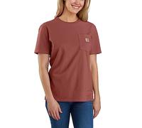 Carhartt Loose Fit Schwergewicht Kurzarm-T-Shirt K87 mit Tasche Damen Braun XS