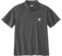 Carhartt Herren-Poloshirt, lockere Passform, mittelschwer, kurzärmelig, Anthrazit meliert, XX-Large