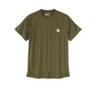 Carhartt Force Relaxed Fit Midweight Short Sleeve Pocket T-Shirt, grün-braun, Größe XL für Männer