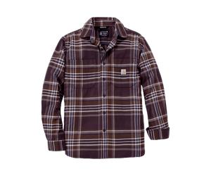 CARHARTT M RF RlxdFt MW Flnl LS Pld Herren | BB3 DARK SEPIA | M