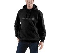 Carhartt Marquette Logo Hoodie, schwarz-grau, Größe 2XL für Männer
