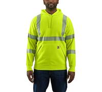 Carhartt Men's 104987 High-Visibility Loose Fit Midweight Hooded Class 3 Sweats - Medium - Bright Lime
