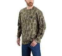 Carhartt Men's 105483 Loose Fit Heavyweight Long-Sleeve Pocket Camo Logo Graphi - 2X Tall - Mossy Oak® Bottomland Camo