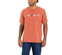 Carhartt Men's 105797 Relaxed Fit Heavyweight Short-Sleeve Logo Graphic T-Shirt - X-Large Tall - Terrecota