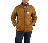 Carhartt Men's Big & Tall Rain Defender Relaxed Fit Lightweight Insulated Jacket, Brown, Large/Tall