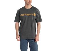 Carhartt Men's Big & Tall Signature Logo Short Sleeve T-Shirt, Carbon Heather, Large