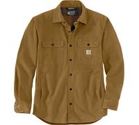 Carhartt Men's Canvas Fleece-Lined Shirt Jacket Oak Brown M
