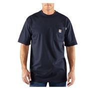 Carhartt Men's Flame Resistant Force Cotton Short Sleeve T-Shirt,Dark Navy,Small