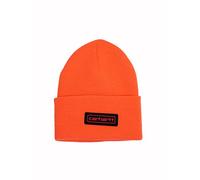 Carhartt Men's Knit Logo Patch Beanie, Electric Coral, One Size
