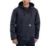 Carhartt Men's Loose Fit Washed Duck Insulated Active Jacket (Regular and Big & Tall Size), Navy, Small