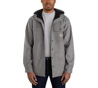 Carhartt Men's Rain Defender® Relaxed Fit Heavyweight Hooded Shirt Jac, OILED WALNUT HEATHER, XXL